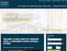 Tablet Screenshot of fourpointsgatineau.com